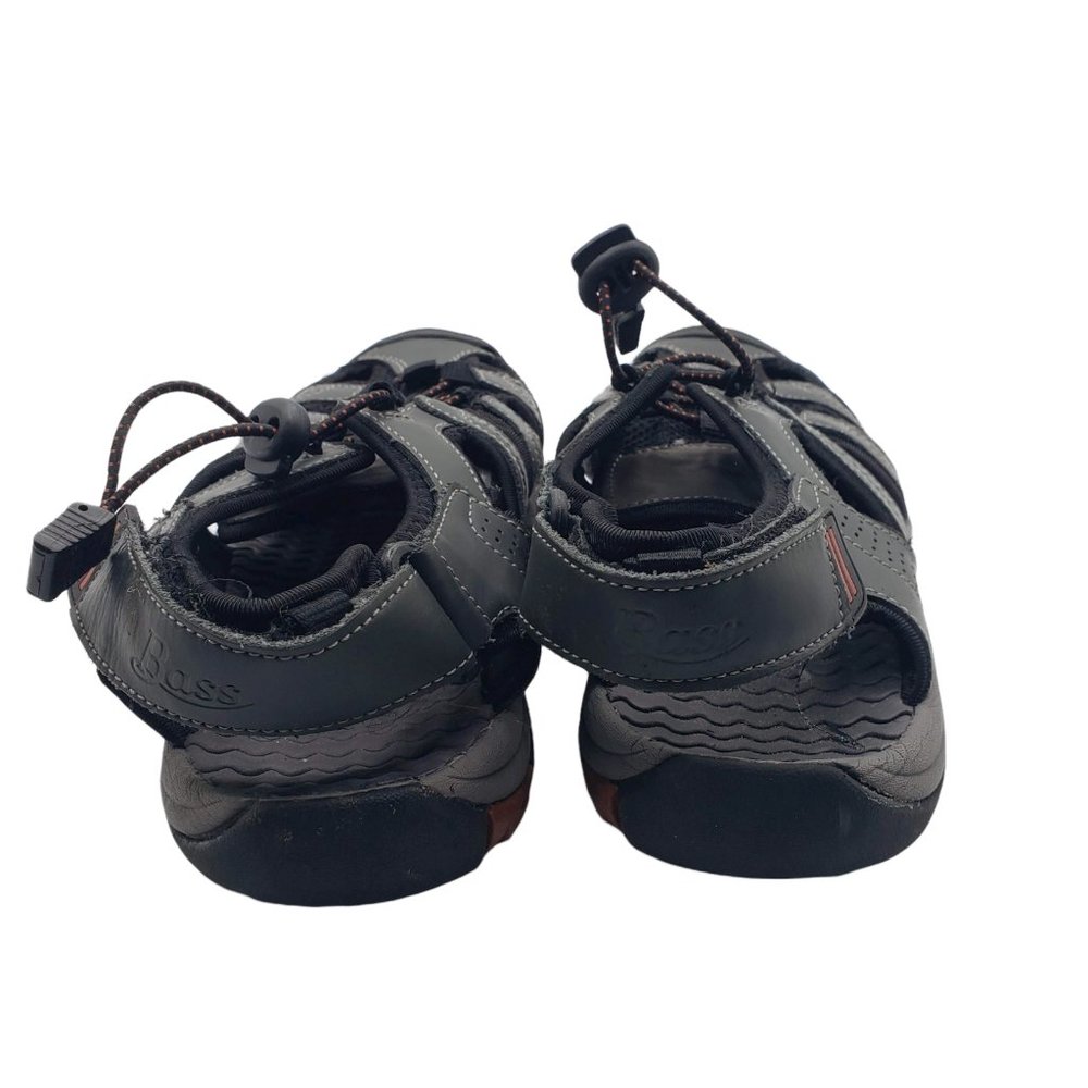 Bass Mens Black Sport Sandals Size 7M River Leather Upper Fisherman Closed Toe - Picture 5 of 9